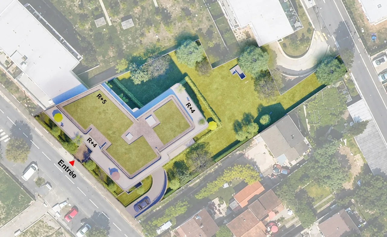 Plan de masse de la résidence Les Terrasses Mirabeau